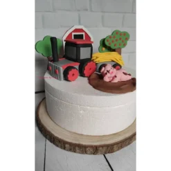 Tortendekoration|Tortendeko by Mona Tortendeko Tortentopper Tortenaufleger Zuckerfigur Traktor Bauernhof Schweine