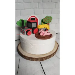 Tortendekoration|Tortendeko by Mona Tortendeko Tortentopper Tortenaufleger Zuckerfigur Traktor Bauernhof Schweine