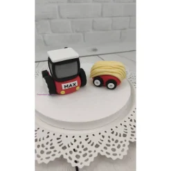 Tortendekoration|Tortendeko by Mona Tortendeko Tortentopper Tortenaufleger Zuckerfigur Traktor Bauernhof Hühner