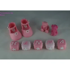 Tortendekoration|Tortendeko by Mona Tortendeko Tortentopper Tortenaufleger Fondant Zuckerfigur Baby,Taufe