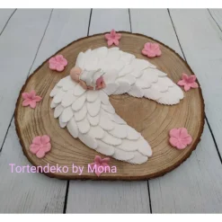 Tortendekoration|Tortendeko by Mona Tortendeko Tortentopper Zuckerfigur  Taufe Engel Engelflügel