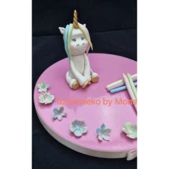 Clearance Tortendeko Tortentopper Zuckerfigur  Einhorn Regenbogen Einschulung Deko Tortendekoration