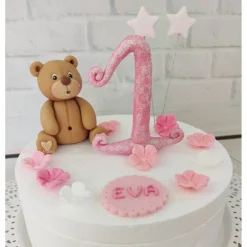 Tortendekoration|Tortendeko by Mona Tortendeko Tortentopper Zuckerfigur Teddy Maya oder Teddy Rosalie
