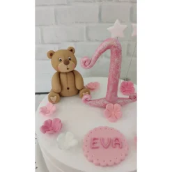Tortendekoration|Tortendeko by Mona Tortendeko Tortentopper Zuckerfigur Teddy Maya oder Teddy Rosalie