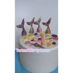 Hot Tortendeko Tortentopper Zuckerfigur  Unterwasser  Meerjungfrauen Deko Tortendekoration