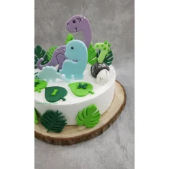 Tortendekoration|Tortendeko by Mona Tortendeko Tortentopper Zuckerfigur Dinosaurier Set Dino Saurus