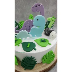 Tortendekoration|Tortendeko by Mona Tortendeko Tortentopper Zuckerfigur Dinosaurier Set Dino Saurus