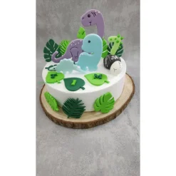 Tortendekoration|Tortendeko by Mona Tortendeko Tortentopper Zuckerfigur Dinosaurier Set Dino Saurus