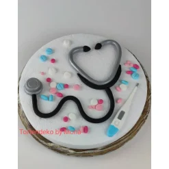 Clearance Tortendeko Tortentopper Zuckerfigur  Arzt Ärztin Krankenhaus Tortendekoration