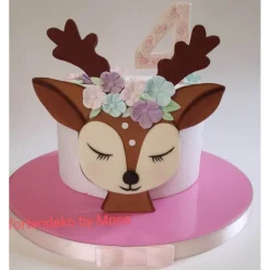 Tortendekoration|Tortendeko by Mona Tortendeko Tortentopper Zuckerfigur Geburtstag Reh Kitz