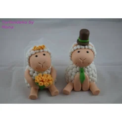 Tortendekoration|Tortendeko by Mona Tortendeko TortentopperTortendeko Fondant Tortenfigur Hochzeit Brautpaar