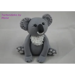 Tortendekoration|Tortendeko by Mona Tortendeko TortentopperTortenaufleger Fondant Zuckerfigur,Taufe, Koala