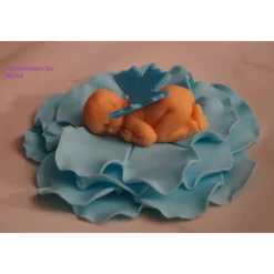 Tortendekoration|Tortendeko by Mona Tortendeko TortentopperTortenaufleger Fondant Zuckerfigur Baby,Taufe