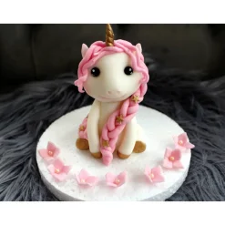 Tortendekoration Einhorn, Regenbogen, Fondant Figuren Einhorn, Tortendekoration