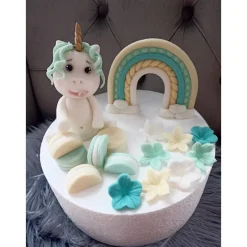 Tortendekoration|Annetts Zuckerfiguren Tortendekoration Einhorn, Fondant Figuren Einhorn,