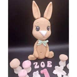 Tortendekoration|Annetts Zuckerfiguren Tortendekoration Hase, Caketopper, Fondant Figur Hase, Geburtstagsdekoration, Tierfiguren, Zuckerfiguren,