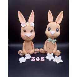 Hot Tortendekoration Hasen,Tortendekorationen, Fondant Figur Hase, Geburtstagsdekoration, Tierfiguren, Zuckerfiguren, Tortendekoration