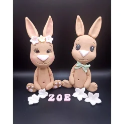 Hot Tortendekoration Hasen,Tortendekorationen, Fondant Figur Hase, Geburtstagsdekoration, Tierfiguren, Zuckerfiguren, Tortendekoration