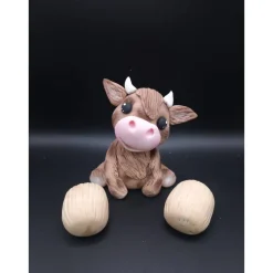 Tortendekoration|Annetts Zuckerfiguren Tortendekoration Kälbchen, Fondant Figuren Kälbchen,