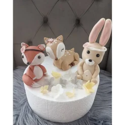 Tortendekoration|Annetts Zuckerfiguren Tortendekoration Waldtiere, Fondant Figuren Make Up,