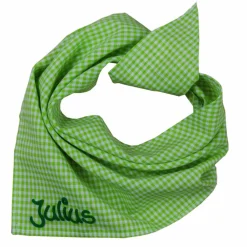 Sale Trachtentuch kariert hellblau mit Spruch, Baby und Kind Jungen Mädchen Personalisiertes Babyhalstuch / Vichykaro Accessoires