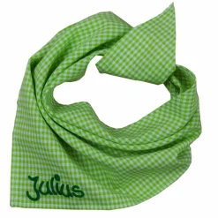 Trachtentuch kariert lila mit Spruch, Baby und Kind Jungen Mädchen Personalisiertes Babyhalstuch / Vichykaro Accessoires