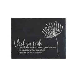 Trauerschild Grabschmuck Grabplatte Gedenkplatte Gedenksteine