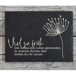 Trauerschild Grabschmuck Grabplatte Gedenkplatte Gedenksteine