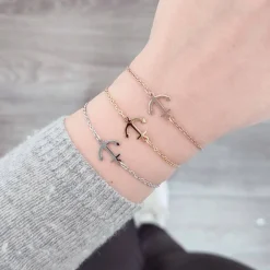 Trauzeugin Geschenk – Anker Armband mit Karte & Geschenkbox aus Edelstahl Gastgeschenke
