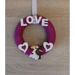 Türkranz mit Hochzeitsfigur und Schriftzug "LOVE" Hochzeitsdeko