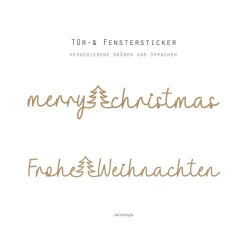 Clearance Türschild, Fenstersticker "Merry christmas" Frohe Weihnachten, Wandtattoo, Wandsticker, Glassticker, Aufkleber Sticker & Aufkleber