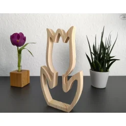 Frühling|Hübsches Aus Holz Tulpe aus Holz / Holzblume / Holztulpe / Osterdekoration