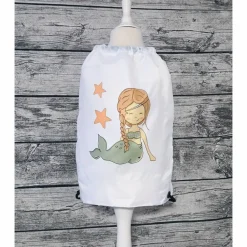 Best Turnbeutel mit Meerjungfrau, Sportbeutel bedruckt, Zugbeutel, Rucksack Kinder Turnbeutel