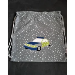 Best Turnbeutel mit Namen und Polizeiauto Kinder Turnbeutel