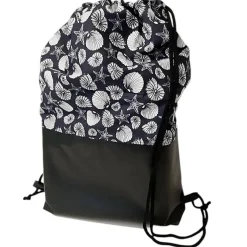 Clearance Turnbeutel, Rucksack blau mit Muscheln Kinder Turnbeutel