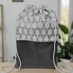 Best Turnbeutel, Rucksack grau/weiß Kinder Turnbeutel