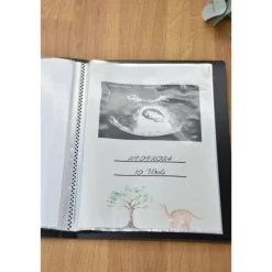 New Ultraschallalbum personalisiert,  zur Aufbewahrung von Ultraschallfotos, Ultraschallbilder Mappe, Geschenk zur Geburt Fotoalbum & Gästebuch