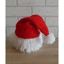 Weihnachtsdeko|CreativBaer Umhäkelte Blechdose zur Aufbewahrung von vielen Dingen - Weihnachtsmann mit Kulleraugen