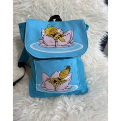 Discount Unikat! Biene Maja Rucksack für Kinder // Einzelstück in blau mit dem Motiv von Biene Maja // handgemachter Rucksack Kinder Kinderrucksack