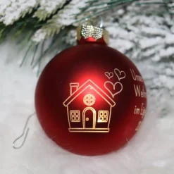 Sale Unser erstes Weihnachten im Eigenheim - Personalisierte Weihnachtskugel mit Lasergravur Baumschmuck Personalisierbar