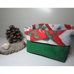 Weihnachtsdeko|friess-design Utensilo "Natale" aus Baumwolle grün/ bunt