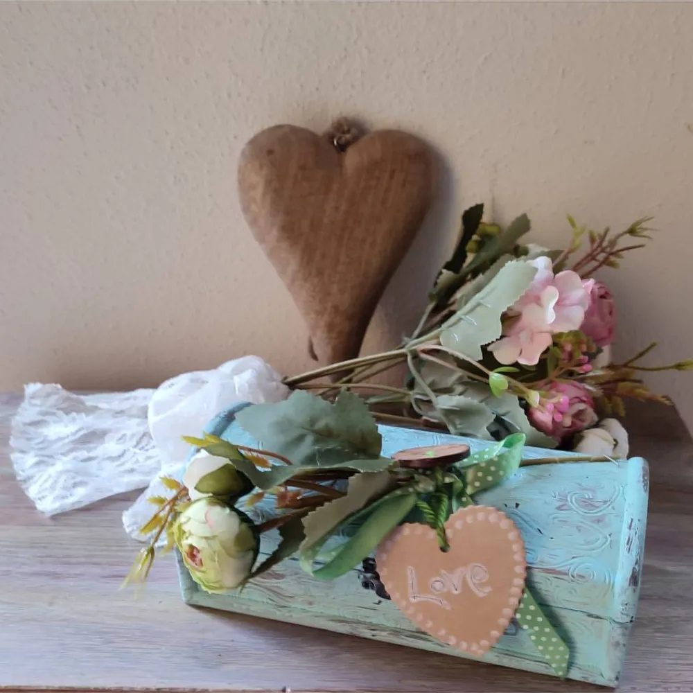 Best Valentinstag-romantische Schatulle aus Holz im Vintagestyle Valentinstagsgeschenke