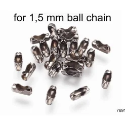 Best Verschlüsse für 1,5 mm Kugelkette - silber - Metall Deko Halloween