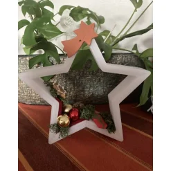 Weihnachtsdeko|KleineAlltagsfreuden Verzierter 3-D-Stern zum Aufstellen