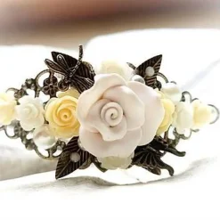 Clearance verzierter Haarreif,  Harreif, Haarschmuck,Hochzeit, Fest, Blüten, Schmetterling, Libelle, Rosen Accessoires