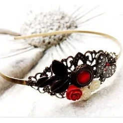 Sale verzierter Haarreif, Vintage-Stil, Haarreifen,  Blume, Rosen, Haarschmuck,Hochzeit, Kommunion Accessoires