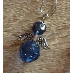 Baumschmuck|CreativBaer vier Weihnachtsbaumanhänger Engel - blau