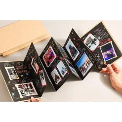 Discount Vintage Fotoalbum 34 Seiten zum Einkleben – Kreatives Album zum Selbstgestalten, Geschenk für Geburtstag & Weihnach Fotoalbum & Gästebuch