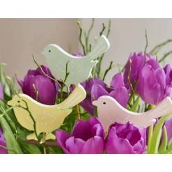 Sale Vogel-Stecker aus Holz Frühling