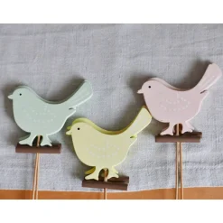 Sale Vogel-Stecker aus Holz Frühling